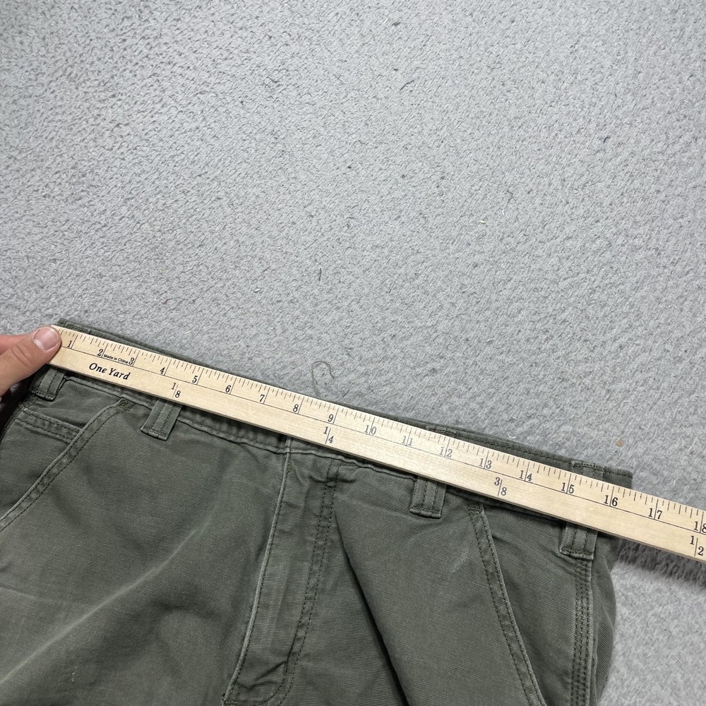 Carhartt Pants Mens 32x32 Green Rugged Flex Relaxed Canvas Carpenter Workwear - Picture 5 of 10